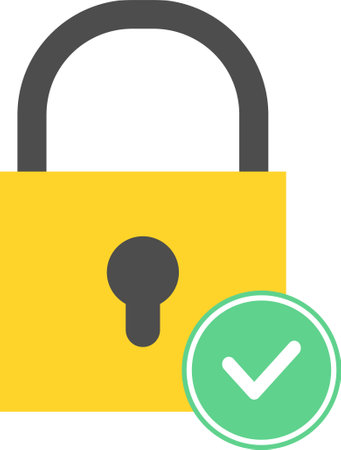 Padlock icon with verified signal.のイラスト素材