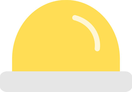 Yellow siren. Warning siren icon.のイラスト素材