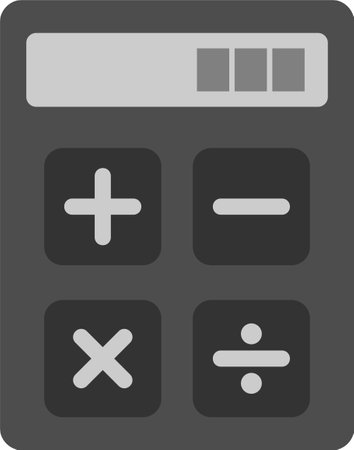 Calculator icon. Calculator with math sign buttons.のイラスト素材