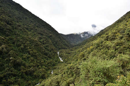 Andean mountain scenery along the Salkantay trek to Machu Picchu, Peru.