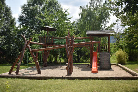 Children's playground in the garden.の写真素材