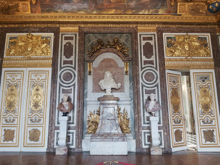 September- 2- 2020. Salon de Diane, served as a billiard room, at the palace of Versailles, France....