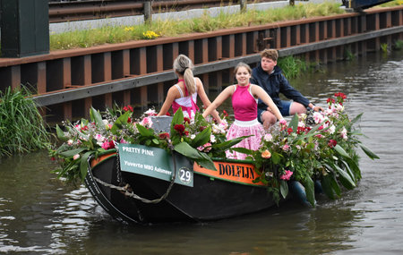 June 26, 2022. Sailing Corso Westland, Netherlands. It is an annual event with boats decorated with...