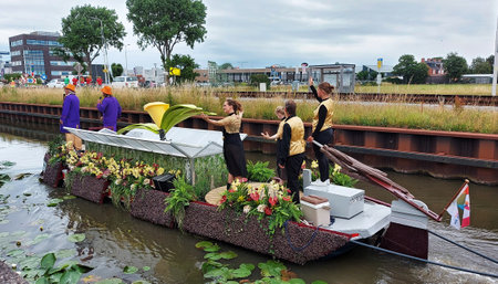 June 26, 2022. Sailing Corso Westland, Netherlands. It is an annual event with boats decorated with...