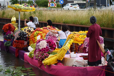 June 26, 2022. Sailing Corso Westland, Netherlands. It is an annual event with boats decorated with...