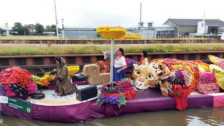 June 26, 2022. Sailing Corso Westland, Netherlands. It is an annual event with boats decorated with...
