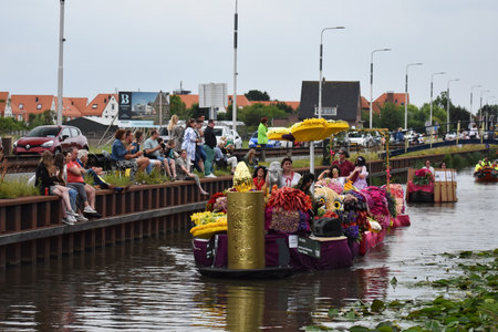June 26, 2022. Sailing Corso Westland, Netherlands. It is an annual event with boats decorated with...