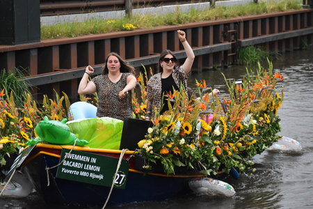 June 26, 2022. Sailing Corso Westland, Netherlands. It is an annual event with boats decorated with...