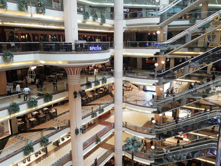 May, 2, 2019, Cairo, Egypt. City Stars Heliopolis shopping mall, is the largest mall in Cairo, with a dimension of 750,000 sqm and ove 750 luxurious stores.のeditorial素材