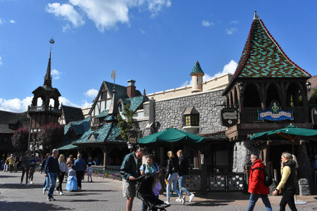 09-17-2022. Peter Pans Flight, within Fantasyland Disneyland Paris, France.のeditorial素材