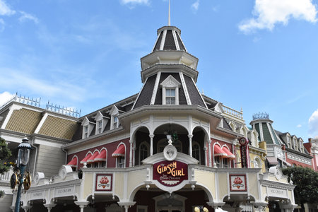 09-17-2022. The Gibson Girl Ice Cream Parlor, on Main street USA, within Disneyland Paris, France.