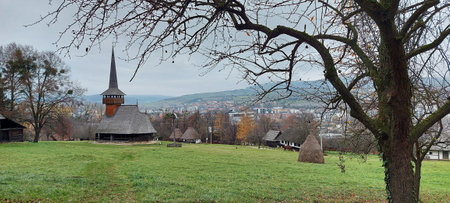 November 9, 2022. The National Ethnographic Park Romulus Vuia, at Cluj County, Romania.