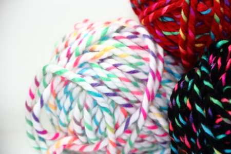 yarn and wool in skeins and yarnsの写真素材