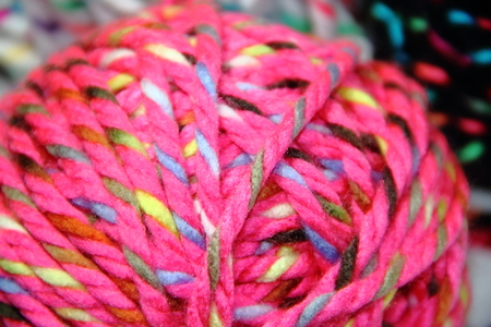 yarn and wool in skeins and yarnsの写真素材