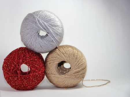 yarn and wool in skeins and yarns