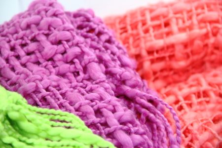 yarn and wool in skeins and yarns