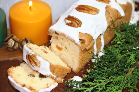 Christmas fruit budin with dried and glazed fruits and sweet ingredients