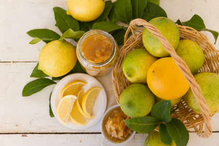 sweet lemon jam from the organic gardenの写真素材