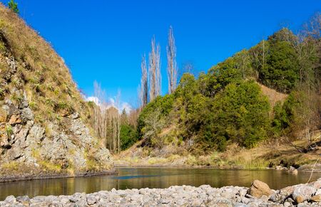 landscape of the El Durazno Rivers in the province of Cordoba Argentina