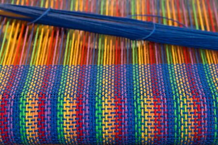 Comb loom with rainbow colors and diversity flagの写真素材