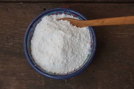 white clay called kaolin for the preparation of natural productsの写真素材