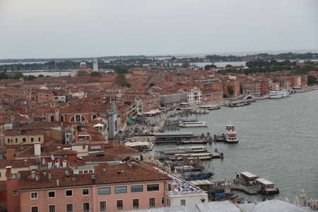 Venice, ITALY - May 26 2019: aerial view of the cityのeditorial素材