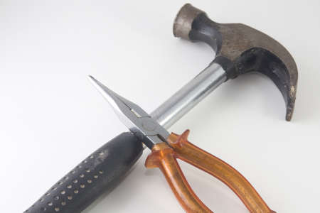 clamp and hammerの写真素材