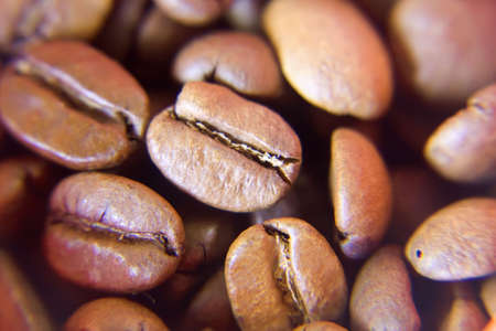 Coffee beans background hotographed with a macro lensの写真素材