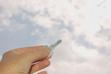 the key under the skyの写真素材