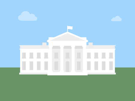White House flat illustration. Modern vector icon.のイラスト素材