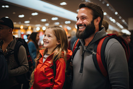 Family seeks safe seats for the baby's travel., generative AIの素材