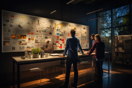 Intense brainstorming meeting for email campaign., generative AIの素材