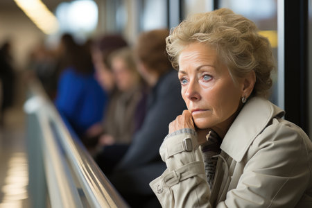 Elderly patient ophthalmologist consultation on macular degeneration., generative IAの素材