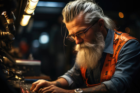 Optical accurately adjusts a client's glasses, generative AIの素材