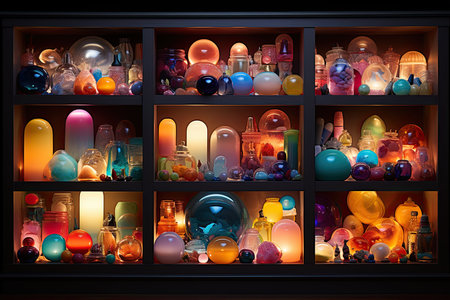 Vibrant Sensory Toys Shelf for Special Children., generative AIの素材