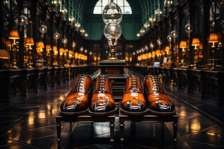 Refined Shoe Haven: Exclusive Footwear Designer, Elegance in Every Step., generative AIの素材