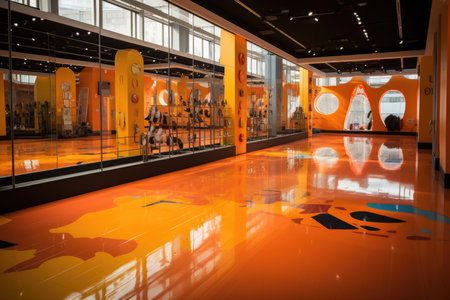 Vibrant and motivating heating space., generative AIの素材