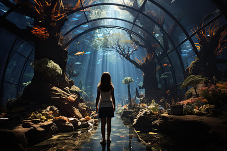 Tokyo Aquarium Colors and Marine Life., generative AIの素材