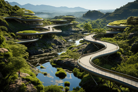 Stunning tropical scenario at the Biomabrasil Institute., generative AIの素材