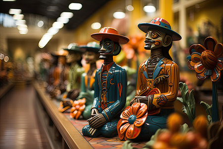 Vibrant scenario at the Mexican Museum of Art in San Antonio., generative AIの素材