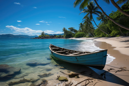 Bophut beach Sunny and serene sunset., generative AIの素材