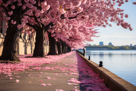 National Mall Historical lawns and monuments in Washington DC., generative AIの素材