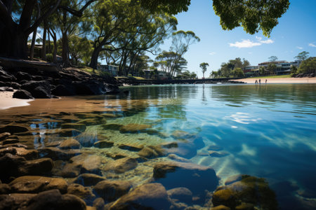 Noosa, Australia, Sunshine Beach beach, known for its surfing waves., generative AIの素材