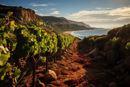 OVERSTRAND, South Africa, the Hemel-en-AAAARDE Wine route (Hemel-en-AAAAA-Wine Route), with award-winning wineries., generative AIの素材