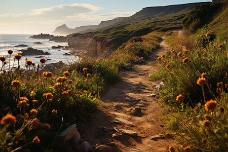 OVERSTRAND, South Africa, the Fernkloof Nature Reserve, with trails and biodiversity., generative AIの素材