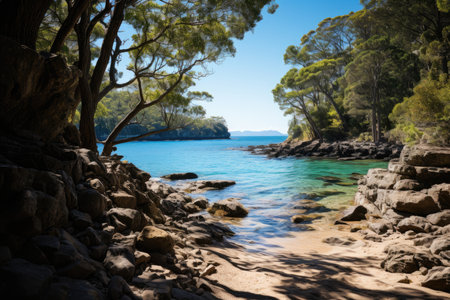Noosa, Australia, Noosa National Park (Naosa National Park), with stunning coastal trails., generative AIの素材