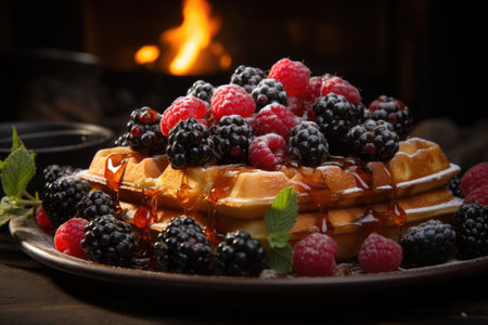 The concept of home cooking is a whipped cream and cupcake scout on a pink background, generative AIの素材