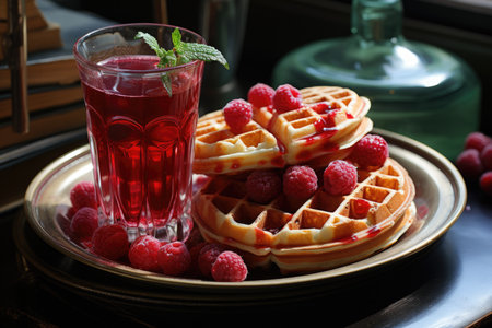 An entire sweet donut with pink topping. high quality photo, generative AIの素材