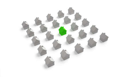 computer generated houses with global illuminationの写真素材