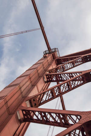 Part of a bridge in Lisbon, Portugalの写真素材